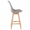 BAR STOOL VEGAS  MEDIUM HEIGHT GREY POLYPROPYLENE NATURAL BEECH WOOD 47x58x103Hcm. BAR STOOL VEGAS  MEDIUM HEIGHT GREY POLYPROPYLENE NATURAL BEECH WOOD 47x58x103Hcm.