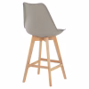 BAR STOOL VEGAS  MEDIUM HEIGHT GREY POLYPROPYLENE NATURAL BEECH WOOD 47x58x103Hcm. BAR STOOL VEGAS  MEDIUM HEIGHT GREY POLYPROPYLENE NATURAL BEECH WOOD 47x58x103Hcm.