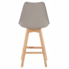 BAR STOOL VEGAS  MEDIUM HEIGHT GREY POLYPROPYLENE NATURAL BEECH WOOD 47x58x103Hcm. BAR STOOL VEGAS  MEDIUM HEIGHT GREY POLYPROPYLENE NATURAL BEECH WOOD 47x58x103Hcm.