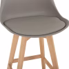 BAR STOOL VEGAS  MEDIUM HEIGHT GREY POLYPROPYLENE NATURAL BEECH WOOD 47x58x103Hcm. BAR STOOL VEGAS  MEDIUM HEIGHT GREY POLYPROPYLENE NATURAL BEECH WOOD 47x58x103Hcm.