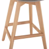 BAR STOOL VEGAS  MEDIUM HEIGHT GREY POLYPROPYLENE NATURAL BEECH WOOD 47x58x103Hcm. BAR STOOL VEGAS  MEDIUM HEIGHT GREY POLYPROPYLENE NATURAL BEECH WOOD 47x58x103Hcm.
