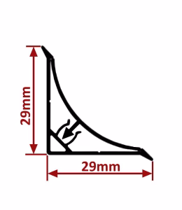 Concave Skirting - Flat Aluminium ΑRT01 Nickel Matt 4 meter Concave Skirting - Flat Aluminium ΑRT01 Nickel Matt 4 meter