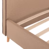 Upholstered Bed INDRA Double Beige - Brown stripe 160x200 cm
