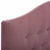 Upholstered Bed MALENA Semi - Double Velvet Dusty Pink 120x200 cm