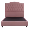 Upholstered Bed MALENA Semi - Double Velvet Dusty Pink 120x200 cm
