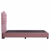 Upholstered Bed MALENA Semi - Double Velvet Dusty Pink 120x200 cm
