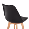BAR STOOL VEGAS  MEDIUM HEIGHT BLACK POLYPROPYLENE NATURAL BEECH WOOD 47x58x103Hcm. BAR STOOL VEGAS  MEDIUM HEIGHT BLACK POLYPROPYLENE NATURAL BEECH WOOD 47x58x103Hcm.