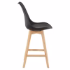 BAR STOOL VEGAS  MEDIUM HEIGHT BLACK POLYPROPYLENE NATURAL BEECH WOOD 47x58x103Hcm. BAR STOOL VEGAS  MEDIUM HEIGHT BLACK POLYPROPYLENE NATURAL BEECH WOOD 47x58x103Hcm.