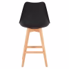 BAR STOOL VEGAS  MEDIUM HEIGHT BLACK POLYPROPYLENE NATURAL BEECH WOOD 47x58x103Hcm. BAR STOOL VEGAS  MEDIUM HEIGHT BLACK POLYPROPYLENE NATURAL BEECH WOOD 47x58x103Hcm.