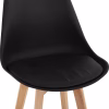 BAR STOOL VEGAS  MEDIUM HEIGHT BLACK POLYPROPYLENE NATURAL BEECH WOOD 47x58x103Hcm. BAR STOOL VEGAS  MEDIUM HEIGHT BLACK POLYPROPYLENE NATURAL BEECH WOOD 47x58x103Hcm.