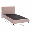 Upholstered Bed DOLORES Semi-Double Nubuck Beige 120x200 cm Upholstered Bed DOLORES Semi-Double Nubuck Beige 120x200 cm