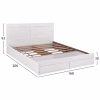 Bed CAPRI Double with 2 Drawers White 160x200 cm
