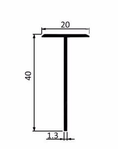 Worktop T Connection Straight Aluminium 63x2x4 cm Worktop T Connection Straight Aluminium 63x2x4 cm