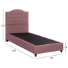 Επενδυμένο Κρεβάτι MALENA Μονό Βελούδο Σάπιο Μήλο 90x200 εκ. Επενδυμένο Κρεβάτι MALENA Μονό Βελούδο Σάπιο Μήλο 90x200 εκ.