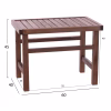 Professional Lounge Table - Stool Koli Walnut Impregnated 60x40x45H cm