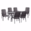 Σετ Κήπου Τραπεζαρία C11475 7 τεμ Γκρί με Τραπέζι 150x90x75 εκ. & 6 Καρέκλες Endika