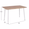 Set 5pcs Sonama table & Lady metal chairs white color Set 5pcs Sonama table & Lady metal chairs white color