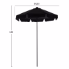 Darwin professional umbrella 2.35m grey with black acrylic fabric