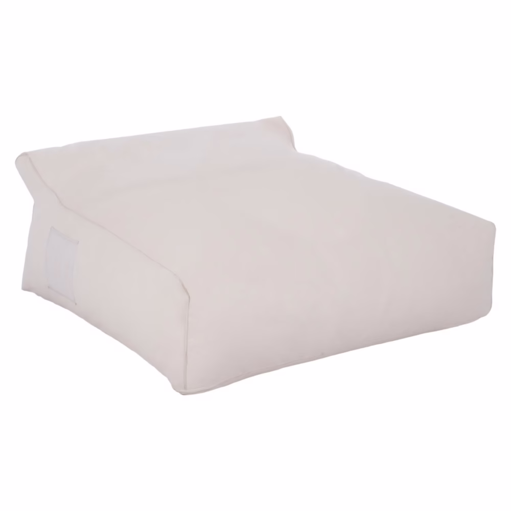 Πουφ Υamin 2ατόμων με textilene 600gr/m2 2x1 λευκό 140x140x40-60εκ.