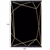Living room rug C7675.30 Josiane with Fringes Black - Gold 160x230 cm Living room rug C7675.30 Josiane with Fringes Black - Gold 160x230 cm