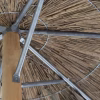 UMBRELLA WITH STRAW WOODEN POLE AND SUPPORT BEAMS Φ216x270H. UMBRELLA WITH STRAW WOODEN POLE AND SUPPORT BEAMS Φ216x270H.