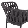 Chair - Armchair C5857.01 Anthracite Aluminium with Wide Rope 57x56x78Η cm