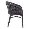 Chair - Armchair C5857.01 Anthracite Aluminium with Wide Rope 57x56x78Η cm