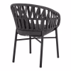 Chair - Armchair C5857.01 Anthracite Aluminium with Wide Rope 57x56x78Η cm