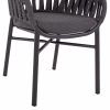 Chair - Armchair C5857.01 Anthracite Aluminium with Wide Rope 57x56x78Η cm