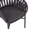 Chair - Armchair C5857.01 Anthracite Aluminium with Wide Rope 57x56x78Η cm