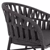 Chair - Armchair C5857.01 Anthracite Aluminium with Wide Rope 57x56x78Η cm