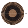 ROUND CARPET KIRKI  NATURAL SEAGRASS FIBERS IN BLACK-NATURAL COLOR Φ200cm. ROUND CARPET KIRKI  NATURAL SEAGRASS FIBERS IN BLACK-NATURAL COLOR Φ200cm.