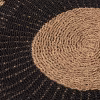ROUND CARPET KIRKI  NATURAL SEAGRASS FIBERS IN BLACK-NATURAL COLOR Φ200cm. ROUND CARPET KIRKI  NATURAL SEAGRASS FIBERS IN BLACK-NATURAL COLOR Φ200cm.