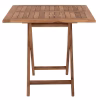 OUTDOOR SQUARE DINING TABLE KENDALL  FOLDABLE-TEAK WOOD IN NATURAL COLOR 80x80x75Hcm.