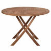 ROUND TABLE FOLDING KENDALL  TEAK WOOD IN NATURAL COLOR Φ106x73,5Hcm.