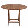ROUND TABLE FOLDING KENDALL  TEAK WOOD IN NATURAL COLOR Φ106x73,5Hcm.