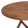 ROUND TABLE FOLDING KENDALL  TEAK WOOD IN NATURAL COLOR Φ106x73,5Hcm.