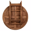 ROUND TABLE FOLDING KENDALL  TEAK WOOD IN NATURAL COLOR Φ106x73,5Hcm.