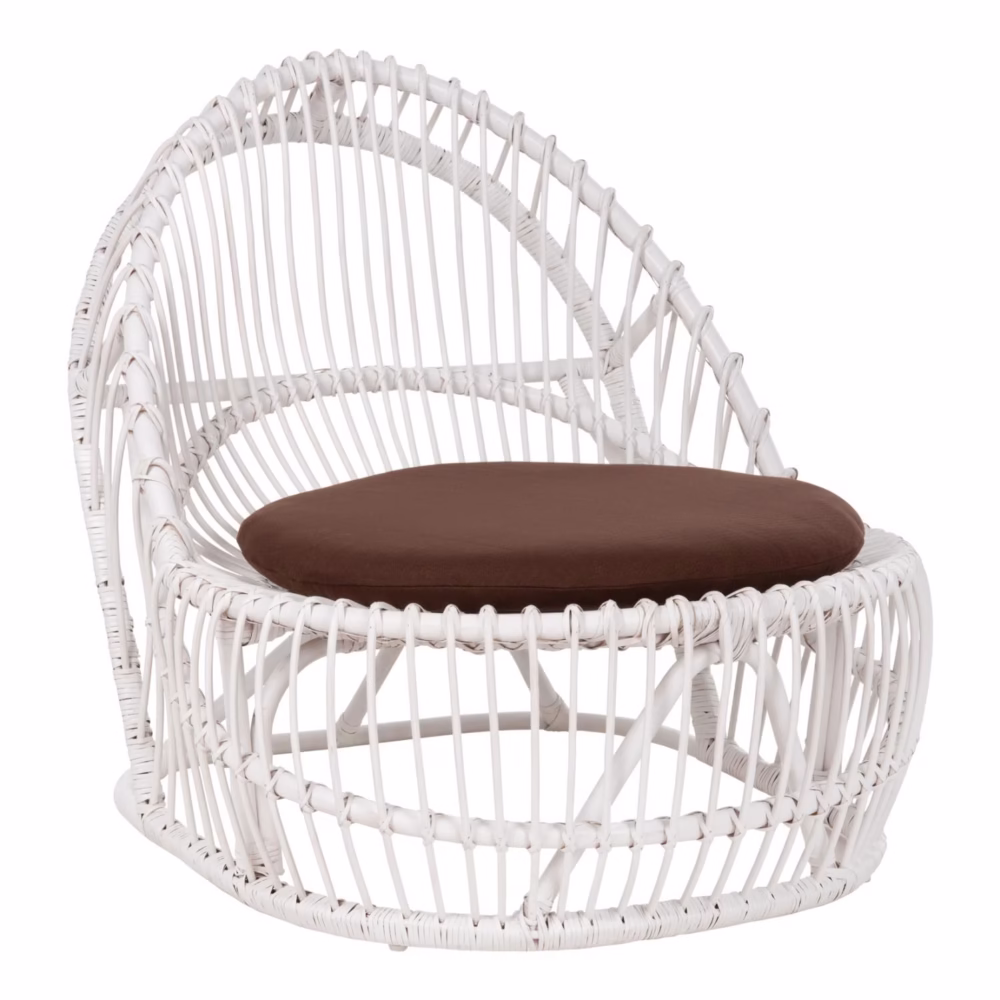 Καρέκλα - Πολυθρόνα ENTROPY C9840.02 Φυσικό Rattan με Καφέ Μαξιλάρι 80x97x85Υεκ.
