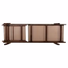 SUNBED PROFESSIONAL CRETA BEECH WOOD IN WALNUT COLOR & MOCHA TEXTILENE 200x61-66x31-91Hcm.