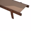 SUNBED PROFESSIONAL CRETA BEECH WOOD IN WALNUT COLOR & MOCHA TEXTILENE 200x61-66x31-91Hcm.