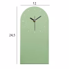 TABLE CLOCK  METAL IN LIGHT GREEN 12X24.5H cm.