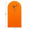 TABLE CLOCK  METAL IN ORANGE COLOR 12X24.5H cm.