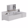 Wall Mounted Dressing Table Linde with Mirror White Melamine 100x39x33Hcm. Wall Mounted Dressing Table Linde with Mirror White Melamine 100x39x33Hcm.