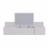 Wall Mounted Dressing Table Linde with Mirror White Melamine 100x39x33Hcm. Wall Mounted Dressing Table Linde with Mirror White Melamine 100x39x33Hcm.