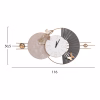 WALL CLOCK  METAL IN WHITE WITH BLACK POINTERS 116x7x50,5Hcm.