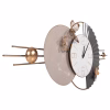 WALL CLOCK  METAL IN WHITE WITH BLACK POINTERS 116x7x50,5Hcm.
