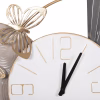 WALL CLOCK  METAL IN WHITE WITH BLACK POINTERS 116x7x50,5Hcm.