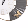 WALL CLOCK  METAL IN WHITE WITH BLACK POINTERS 116x7x50,5Hcm.