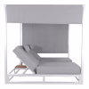 DOUBLE LOUNGE SUNBEDS IN A CUBE WITH SUNSHADES GALLANT  ALUMINUM IN WHITE 2x2x2m